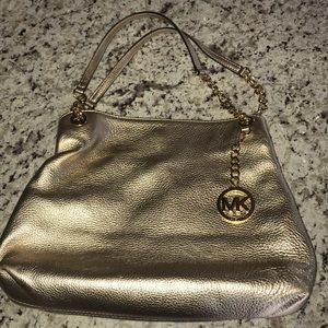Gold Michael Kors Purse